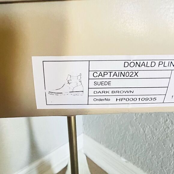 DONALD PLINER CAPTAIN Buckled Lug Sole Bootie, Suede, Dark Brown, Size 12, NWT - Picture 7 of 16